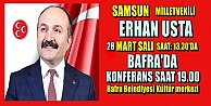 BAFRA MHP ERHAN USTA’YI AĞIRLIYOR