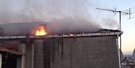 Bafra'da 2. Çatı Yangını