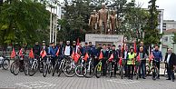 Bafra'da bisiklet severlerden 29 Ekim Bisiklet Turu