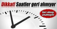 Saatler yarın gece geri alınacak!