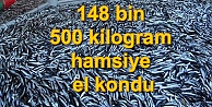 Samsun'da 148 bin 500 kilogram hamsiye el kondu