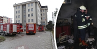 Tekkeköy'de Özel Öğrenci Yurdunda Yangın