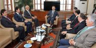 VALİ AKSOY’DAN BAŞKAN YILMAZ’A VEDA ZİYARETİ