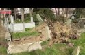 Alaçam'da fırtına mezarlıkta hasara neden oldu