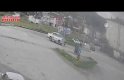 Samsun'da iki otomobilin çarpıştığı kaza güvenlik kamerasında