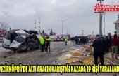 Vezirköprü'de altı aracın karıştığı kazada 19 kişi yaralandı