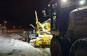 Alaçam ilçesinde karla mücadele çalışması yapıldı