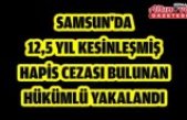 Samsun'da 12,5 yıl kesinleşmiş hapis cezası bulunan hükümlü yakalandı