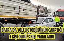 Bafra'da yolcu otobüsünün çarptığı 1 kişi öldü, 3 kişi yaralandı