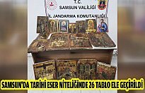Samsun'da tarihi eser niteliğinde 26 tablo ele geçirildi