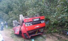 Ordu'da fındık işçilerini taşıyan kamyonetin devrildiği kazada 13 kişi yaralandı