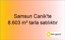 Samsun Canik'te 8.603 m² tarla mahkemeden satılıktır