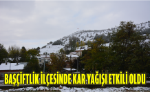 Başçiftlik ilçesinde kar yağışı etkili oldu
