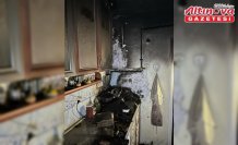 Çorum'da elektrik kontağından çıkan yangın evde hasara neden oldu