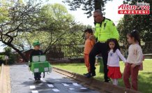 Ünye'de öğrencilere trafik kuralları anlatıldı