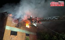 Tokat'ta çıkan yangında evin çatısında hasar oluştu