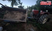 Samsun'da devrilen traktörün sürücüsü yaralandı