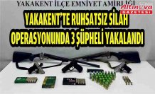 Yakakent'te ruhsatsız silah operasyonunda 3 şüpheli yakalandı