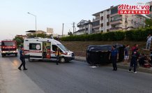 Gerze'de otomobilin devrilmesi sonucu 1 kişi yaralandı