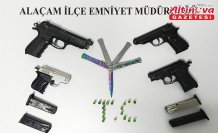 Alaçam'da evinde ruhsatsız 4 tabanca bulunan zanlı yakalandı