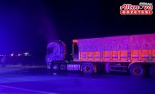 Çorum'da park halindeki tırda çıkan yangında hasar oluştu