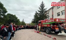 Ladik'te öğrencilere orman yangınlarıyla mücadele araçları tanıtıldı