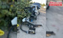 Ordu'da otomobilin hız denetimi yapan radar aracına çarptığı kazada 2 kişi yaralandı