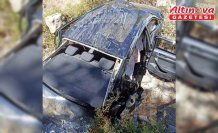 Tokat'ta uçuruma devrilen otomobilin sürücüsü yaralandı
