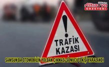 Samsun'da otomobilin yoldan çıkması sonucu 3 kişi yaralandı