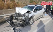 Amasya'da kamyon ile çarpışan otomobildeki 3 kişi yaralandı