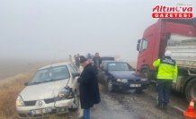 Çorum'da sisin neden olduğu zincirleme trafik kazasında 6 kişi yaralandı