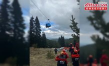Kartalkaya Kayak Merkezi'nde teleferikte mahsur kalma ve yaralı kurtarma tatbikatı yapıldı