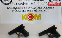 Samsun'da 2 ruhsatsız tabanca ele geçirildi