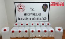 Sinop'ta 80 litre etil alkol ele geçirildi
