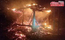 Terme'de ambarda çıkan yangın söndürüldü