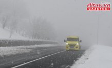 Bolu Dağı'nda kar yağışı sürüyor