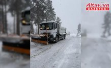 Bolu'da karla mücadele çalışması sürüyor