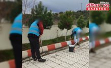 Boyabat'ta hükümlüler kamu kurumlarında boya ve bakım çalışması yaptı