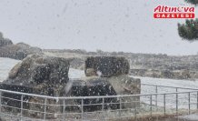 Hattuşa Antik Kenti'nde kar yağışı etkili oldu