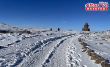 Kars'taki Ani Ören Yeri, beyaza büründü
