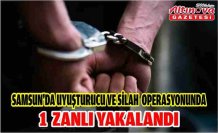 Samsun'da uyuşturucu ve silah operasyonunda 1 zanlı yakalandı