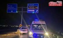 Sinop'ta otomobil yön tabelasının direğine çarptı, 2 kişi yaralandı