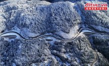 Yaralıgöz Dağı'ndaki kar ve sis dron ile görüntülendi