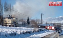 Amasya'da evde çıkan yangın hasara neden oldu