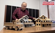 Arkadaşının oğluna ödevinde yardım için başladığı kartondan maket yapımı tutkusu oldu