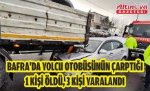 Bafra'da yolcu otobüsünün çarptığı 1 kişi öldü, 3 kişi yaralandı