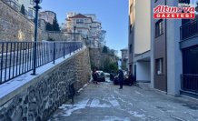 Trabzon'da site bahçesine devrilen aracın sürücüsü yaralandı