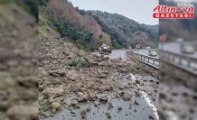 Zonguldak'ta heyelan kara yolunda ulaşımı aksattı