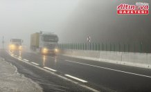 D-100 kara yolunun Bolu Dağı geçişinde sağanak ve sis etkili oldu