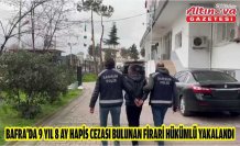 Bafra'da 9 yıl 8 ay hapis cezası bulunan firari hükümlü yakalandı